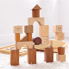 画像4: 積み木お試しセット ママパパ応援企画第2弾 赤ちゃん 木のおもちゃ つみき＋ 車おもちゃ 名入れ ギフト (4)