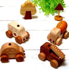 画像3: ミニカー4個セット 働く車シリーズ パトカー 消防車 救急車 ミキサー車 (3)