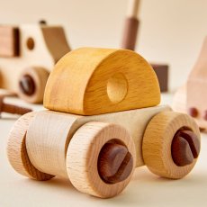 画像6: 【在庫一掃SALE】アウトレット 木のおもちゃ 車 ねじ回し 組立おもちゃ ボルト くるまおもちゃ お試しセット  (6)