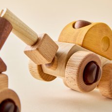 画像5: 【在庫一掃SALE】アウトレット 木のおもちゃ 車 ねじ回し 組立おもちゃ ボルト くるまおもちゃ お試しセット  (5)
