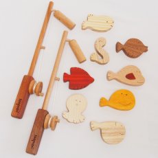 画像2: 魚つり遊びセット 磁石つき つりざお２個& お魚８個入り お得セット (2)