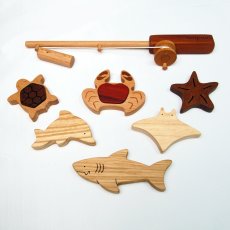 画像16: 名入れつき 魚釣り おもちゃ 魚つり遊びセット 海の仲間たち 磁石つき つりざお 海の生き物6個入り (16)