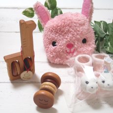 画像5: 出産祝い 木のおもちゃ ラトルソックス入りギフト カタカタセット 赤ちゃん おもちゃ 0歳 名入れつき (5)