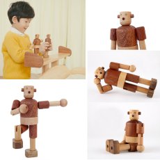 画像8: 木のおもちゃ 知育 ギフトセット 名前入り ロボットくんとお出かけ 魚釣り おもちゃセット (8)