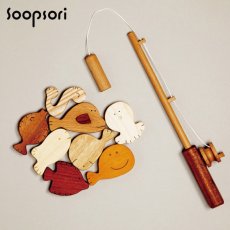 画像2: 名入れつき 魚つり遊びセット 磁石つき つりざお&お魚８個入り (2)