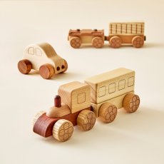 画像4: 汽車セット 磁石で連結 乗り物おもちゃ ミニカー入り 名入れつき (4)
