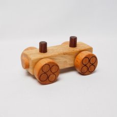 画像10: [アウトレット特別価格] 木製 汽車セット 磁石連結 のりものおもちゃ ミニカー入り (10)