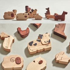 画像12: 出産祝い おもちゃ 0歳 1歳 名入れ ギフトセット すくすく積み木セット 赤ちゃん おもちゃ お名前ハンガー 音つみき ドミノ 動物おもちゃ (12)