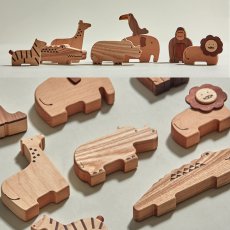 画像13: 出産祝い おもちゃ 0歳 1歳 名入れ ギフトセット すくすく積み木セット 赤ちゃん おもちゃ お名前ハンガー 音つみき ドミノ 動物おもちゃ (13)