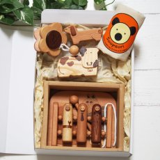 画像5: 木のおもちゃ ギフトセット 名前入り 動物いっぱい 音いっぱい 赤ちゃんおもちゃわくわくセット  (5)