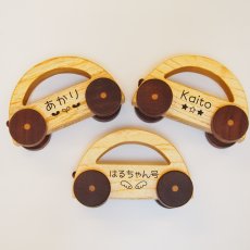 画像3: 【在庫一掃SALE】 汽車ブロック 積み木１０個＋ 連結する車２個入り 木のおもちゃ 車おもちゃ 知育玩具 1歳 2歳 3歳 磁石入り 指先知育 スプソリ (3)