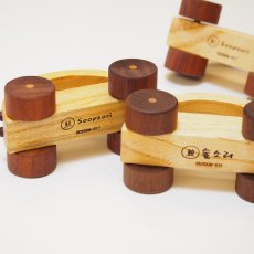 画像6: 【在庫一掃SALE】 汽車ブロック 積み木１０個＋ 連結する車２個入り 木のおもちゃ 車おもちゃ 知育玩具 1歳 2歳 3歳 磁石入り 指先知育 スプソリ (6)