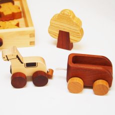 画像5: 【在庫一掃SALE】木のおもちゃ お馬さんとカート ごっこ遊びおもちゃセット 木製人形入り 木箱つき (5)