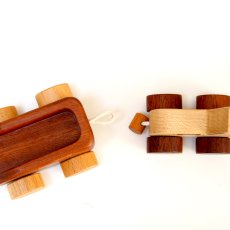 画像6: 【在庫一掃SALE】木のおもちゃ お馬さんとカート ごっこ遊びおもちゃセット 木製人形入り 木箱つき (6)