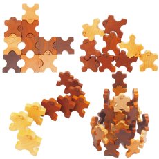 画像1: 【在庫一掃SALE】 知育つみき 組んであそぼう ともだちドミノ30P  木のおもちゃ 1歳 2歳 3歳 知育玩具 赤ちゃん 積み木 パズル ブロック (1)