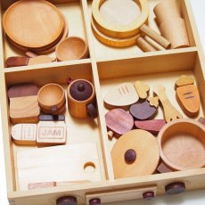 画像6: 【在庫一掃SALE】 訳あり品 特別価格 アウトレット ままごと 木製 木箱 ガスレンジ付き 名前入り 木製ままごと キッチン 木のおもちゃ (6)