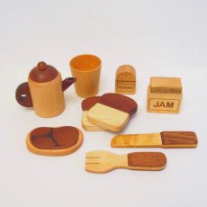 画像2: 在庫一斉セール  ままごとおもちゃ おためしままごとセット　木製 カトラリー (2)