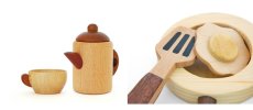 画像11: 木製おままごと プチシェフ フライパンクッキングセット ティーポット フライパン 食材入り おままごと ままごとセット (11)