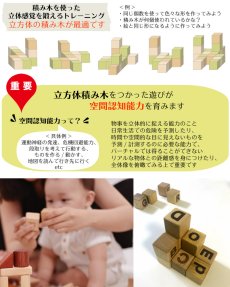 画像10: アウトレット特別価格 知育玩具 積み木 アルファベット& 数字計算記号入り 88P 名入れ木箱つき 遊び方ガイド (10)