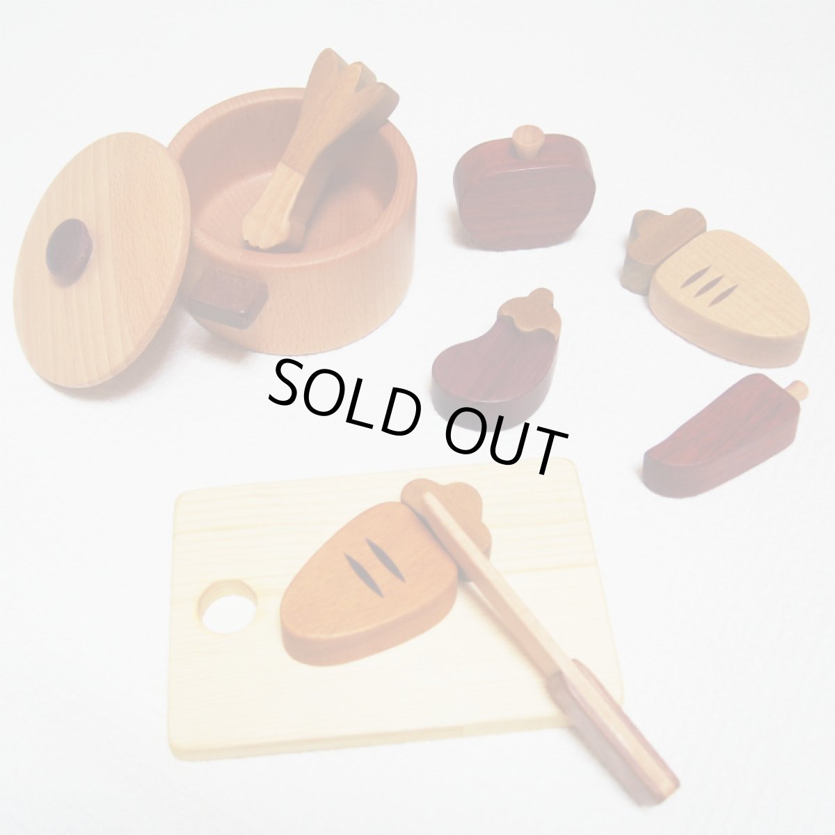 画像9: 木製おままごと 食材 鍋 ことことお料理セット 木製おもちゃ おままごとセット 両手鍋 食材 食器 (9)