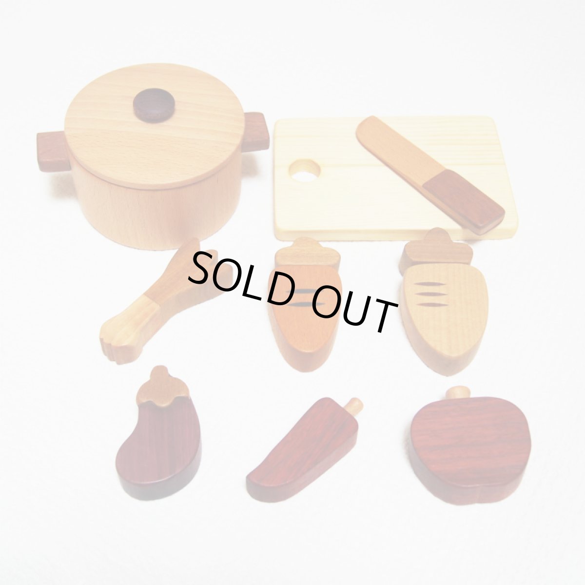 画像3: 木製おままごと 食材 鍋 ことことお料理セット 木製おもちゃ おままごとセット 両手鍋 食材 食器 (3)