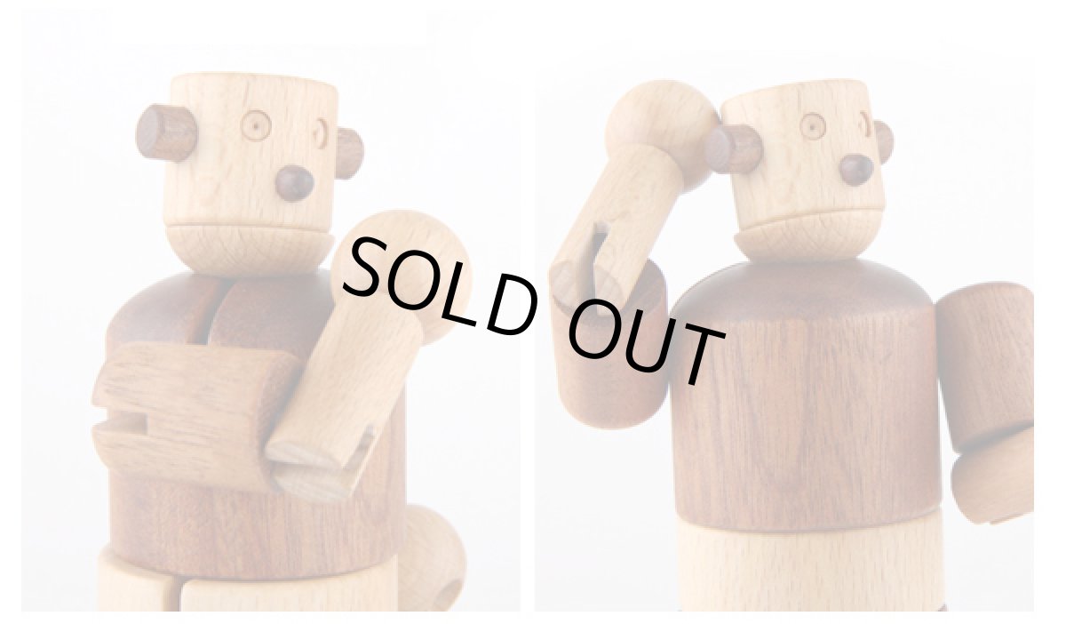 画像10: アウトレット特別価格木のおもちゃ 赤ちゃん 木製 ロボット タルボ 手足の関節も自由自在に動く 木のロボット 人形 (10)