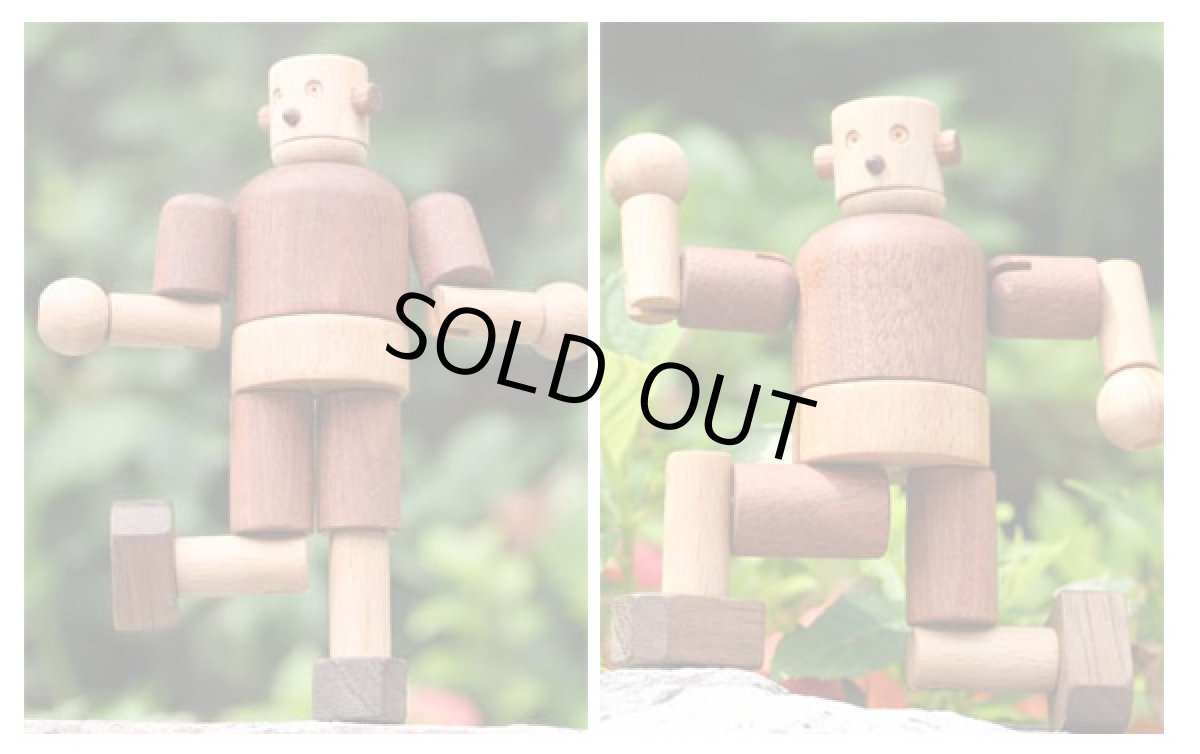 画像4: アウトレット特別価格木のおもちゃ 赤ちゃん 木製 ロボット タルボ 手足の関節も自由自在に動く 木のロボット 人形 (4)