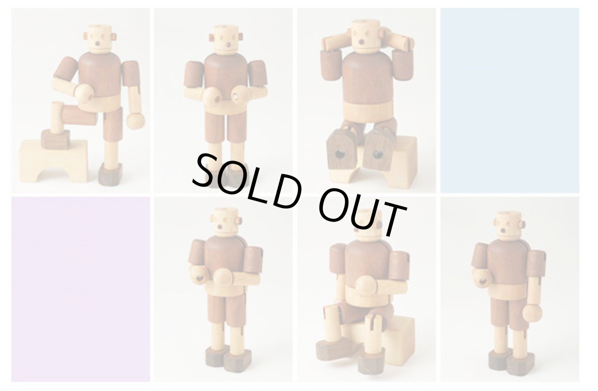画像6: アウトレット特別価格木のおもちゃ 赤ちゃん 木製 ロボット タルボ 手足の関節も自由自在に動く 木のロボット 人形 (6)
