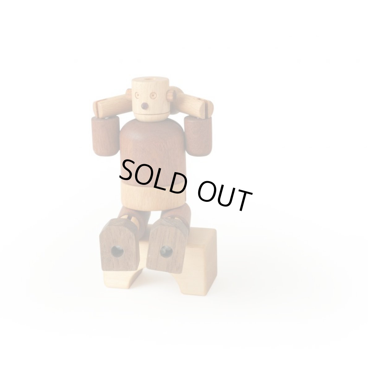 画像12: アウトレット特別価格木のおもちゃ 赤ちゃん 木製 ロボット タルボ 手足の関節も自由自在に動く 木のロボット 人形 (12)