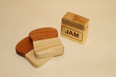 画像4: 木製ままごと トースト＆ジャム 木のおもちゃ ままごとおもちゃ  木のおままごと 料理 クッキング スプソリ (4)