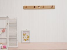 画像11: キッズ壁掛けハンガーラック ウッドベア子供家具シリーズ (11)