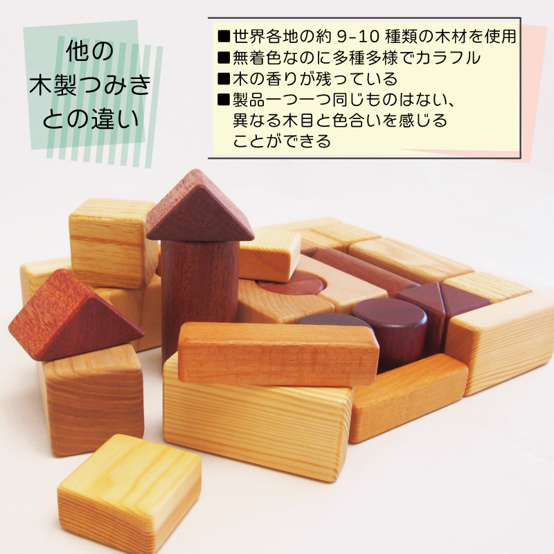 積み木,ドミノ,ブロック 名入れ木箱付き 積み木 1歳 知育 つみき