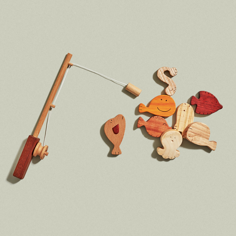 画像4: 名入れつき 魚つり遊びセット 磁石つき つりざお&お魚８個入り (4)