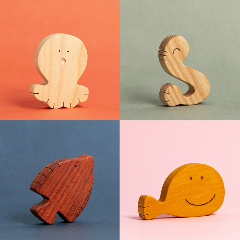 画像10: 名入れつき 魚つり遊びセット 磁石つき つりざお&お魚８個入り (10)