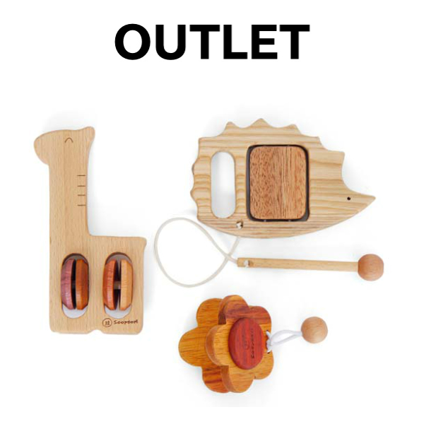画像1: [アウトレット特別価格] 木のおもちゃ 赤ちゃん 楽器おもちゃ3個セット リズム遊び 音おもちゃ (1)