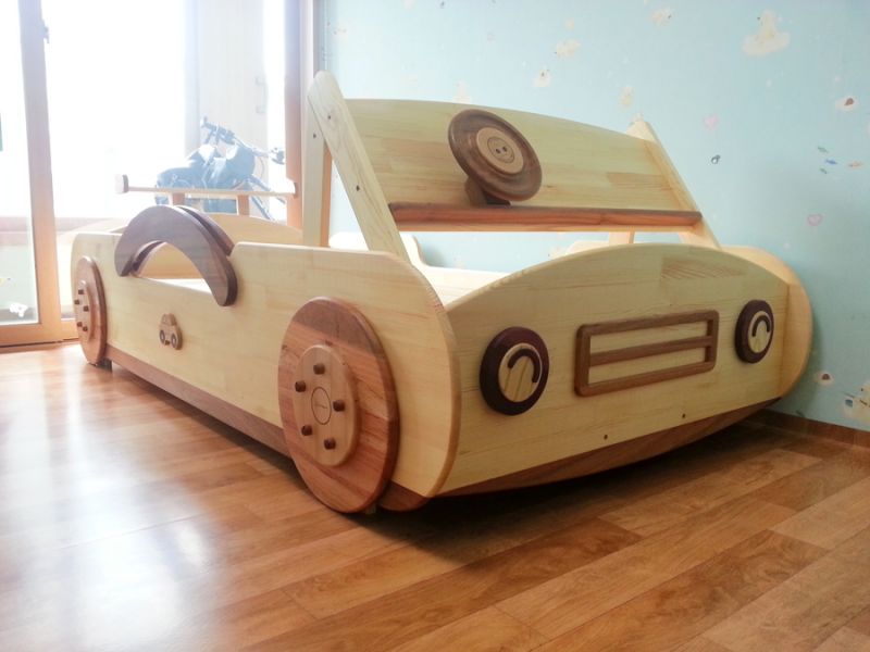 木製オリジナルデザイン車ベッド 子供家具とかわいい木のおもちゃ通販ショップ Soopsori