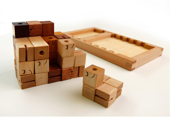 木のおもちゃ 木製キューブブロックパズル 名入れおもちゃ 木のおもちゃと子ども家具スプソリ